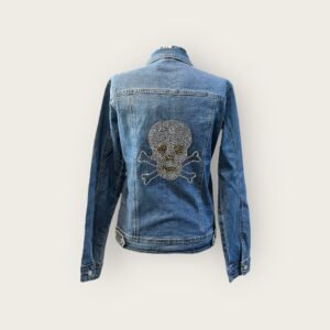 Chaqueta vaquera calavera strass
