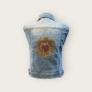 Chaleco vaquero sagrado corazón