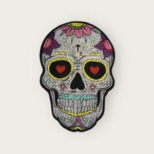Parche bordado calavera catrina