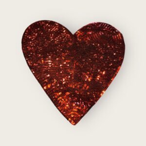 Gran Parche corazón lentejuelas