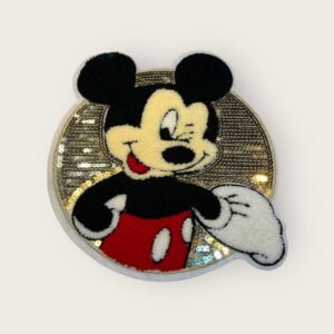 Parche lentejuelas y chenilla Mickey Mousse