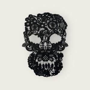 Parche calavera guipur